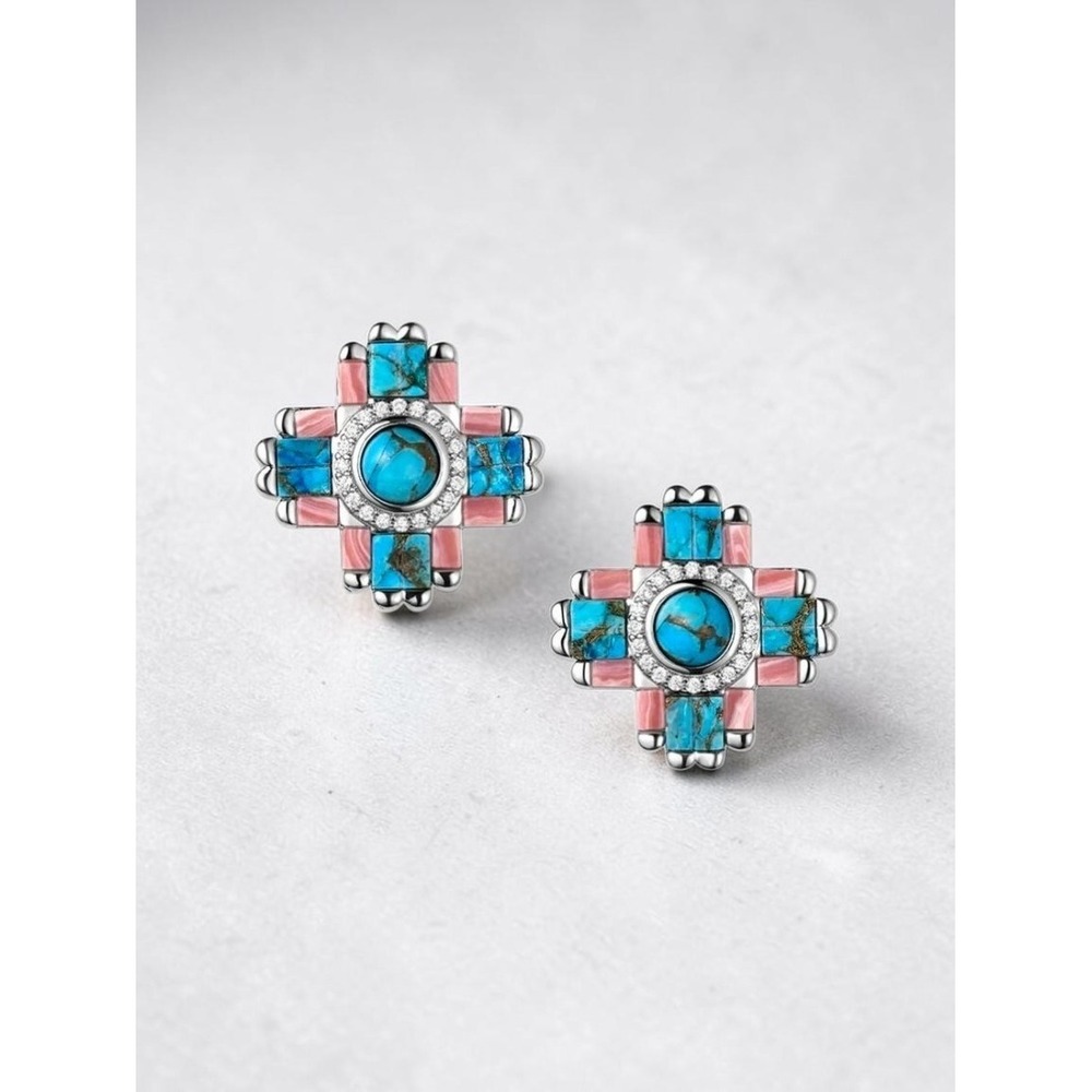 Montana Silversmiths Turquoise Blush Earrings Retail $90 NEW